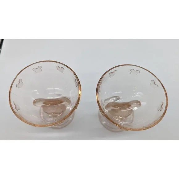 Vintage Rare Mickey Mouse Ice Cream Sundae Bowls cups Disney collectible - Picture 4 of 10